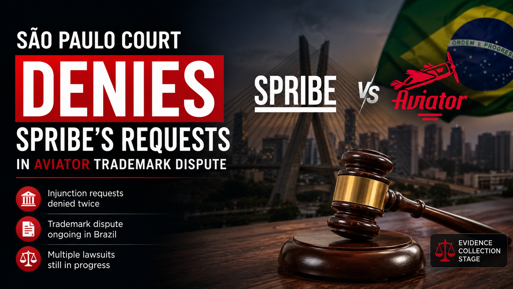 São Paulo Court Rejects Spribe Injunction Requests